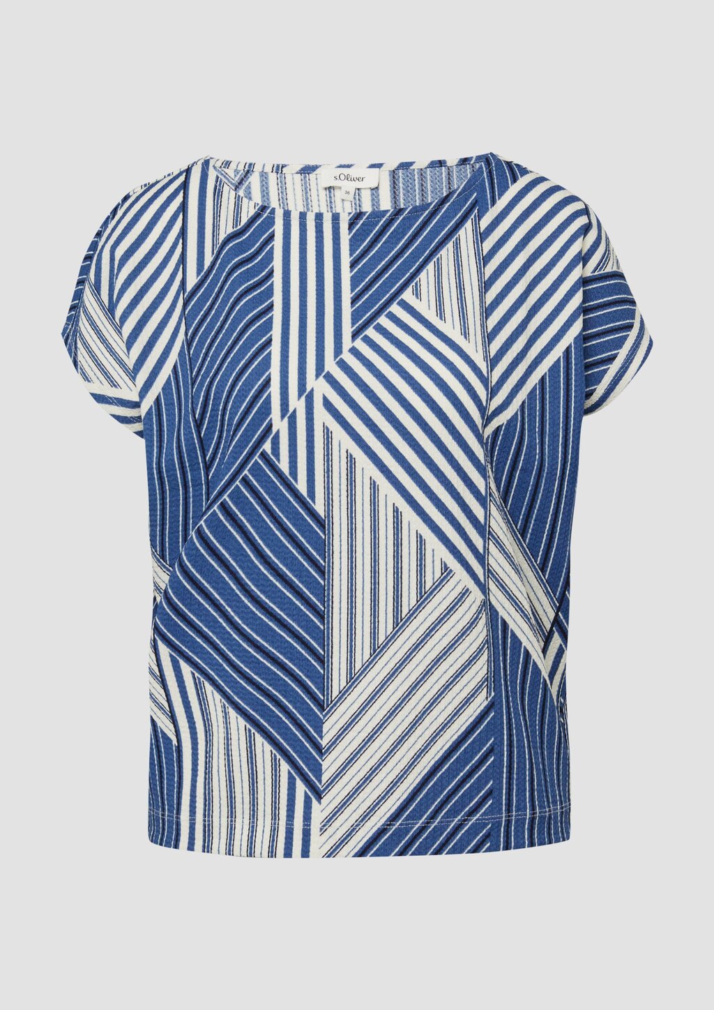 Strukturiertes T-Shirt mit All-over-Print