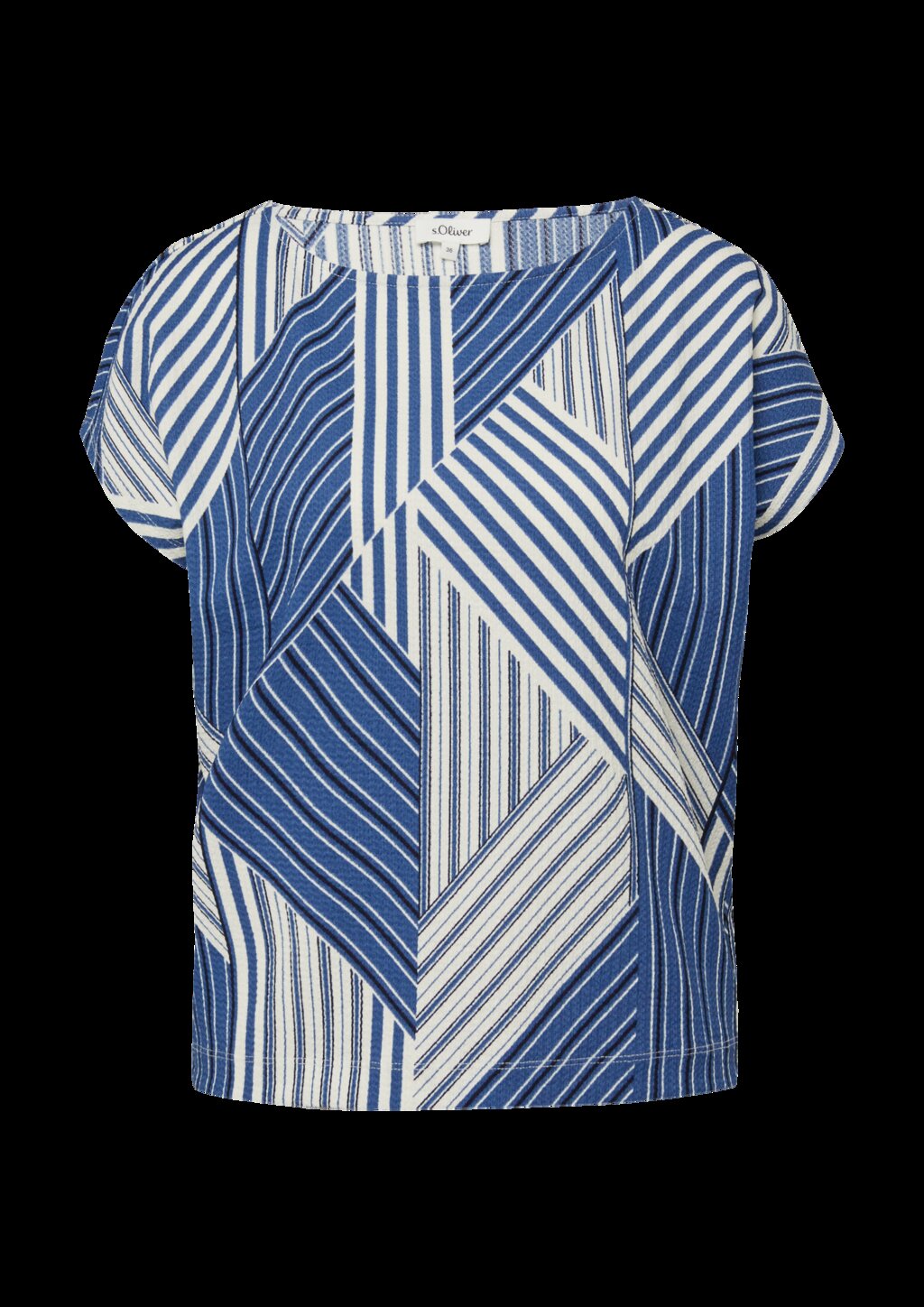 Strukturiertes T-Shirt mit All-over-Print