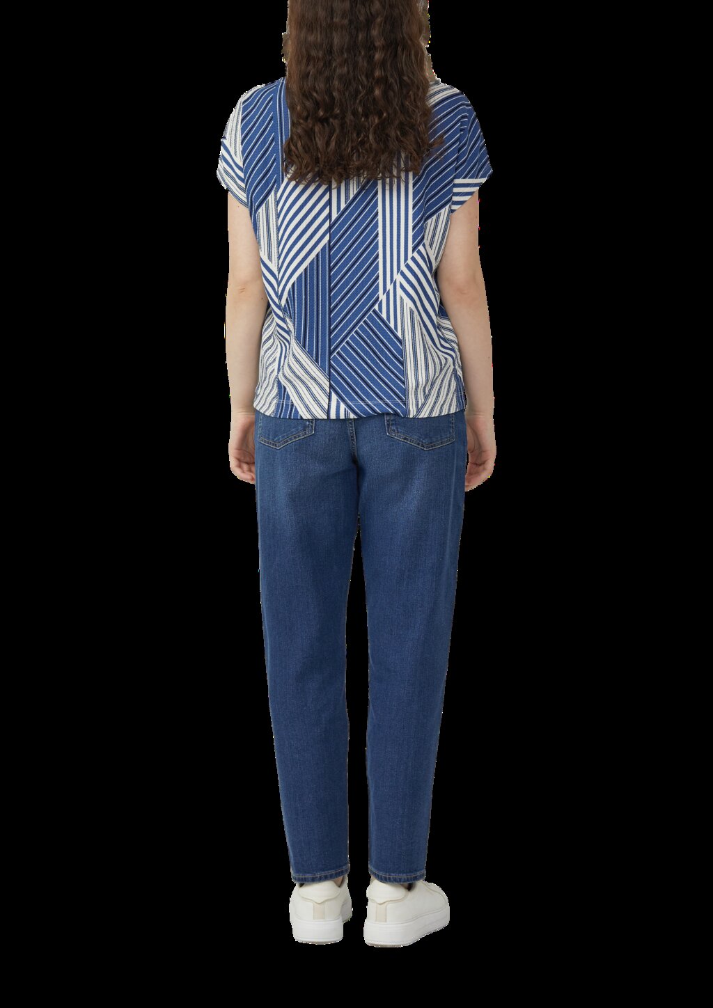 Strukturiertes T-Shirt mit All-over-Print