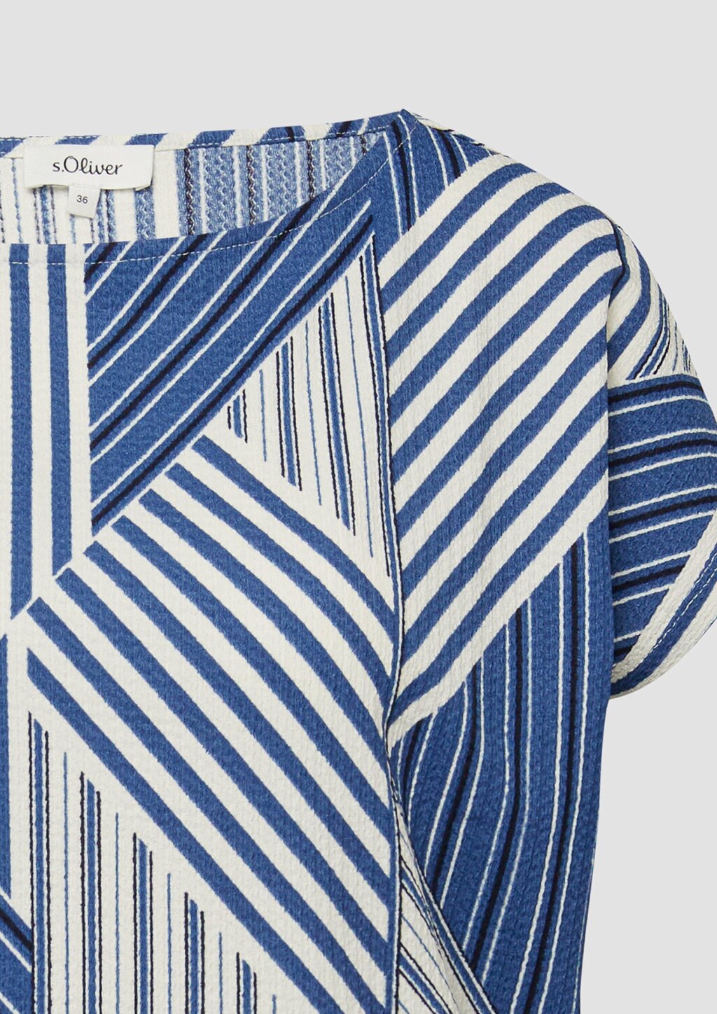 Strukturiertes T-Shirt mit All-over-Print