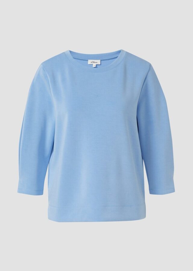 Sweatshirt aus Scuba mit 3/4-Arm