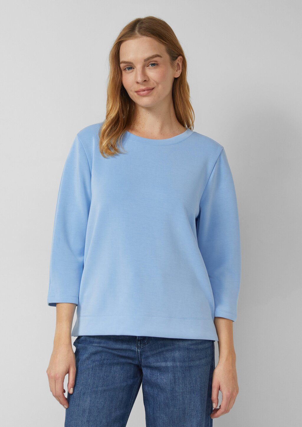 Sweatshirt aus Scuba mit 3/4-Arm
