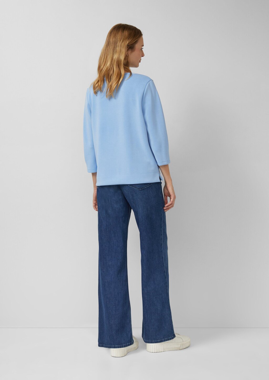 Sweatshirt aus Scuba mit 3/4-Arm