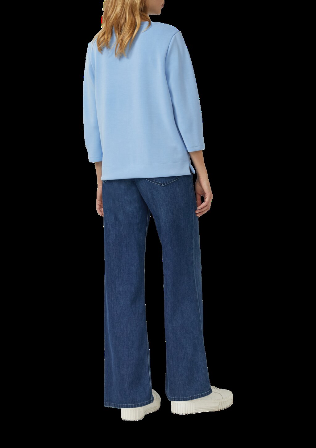 Sweatshirt aus Scuba mit 3/4-Arm