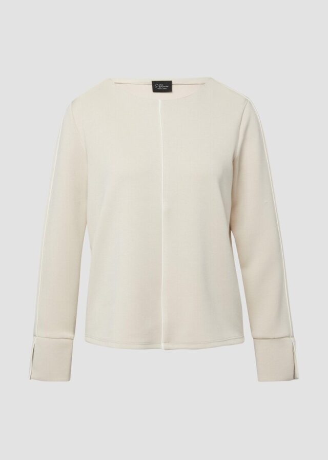 Scuba-Sweatshirt mit Kontraststreifen