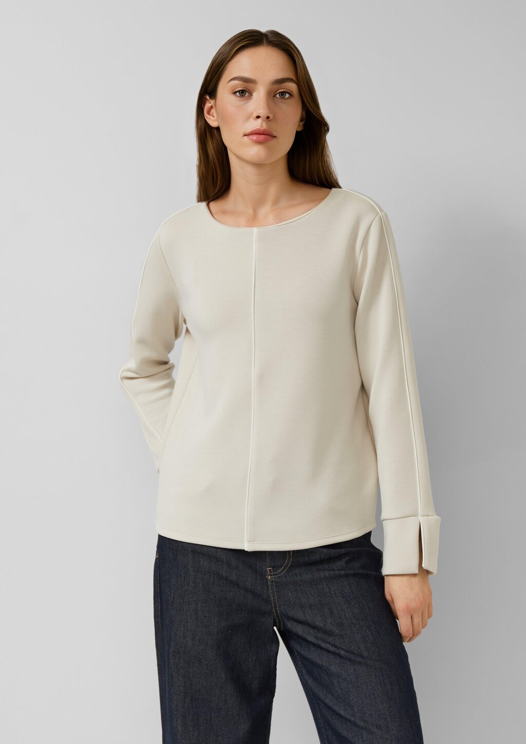 Scuba-Sweatshirt mit Kontraststreifen