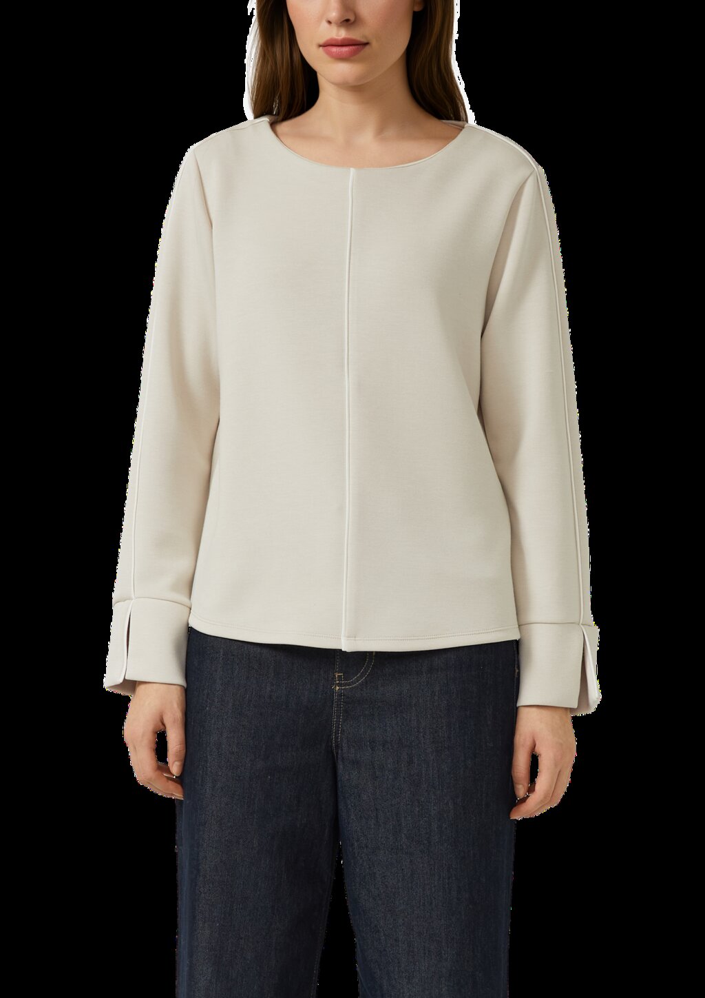 Scuba-Sweatshirt mit Kontraststreifen