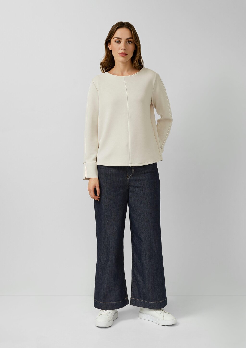 Scuba-Sweatshirt mit Kontraststreifen