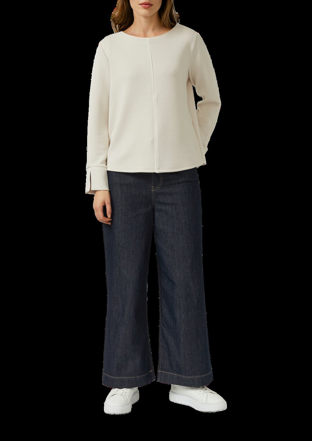 Scuba-Sweatshirt mit Kontraststreifen