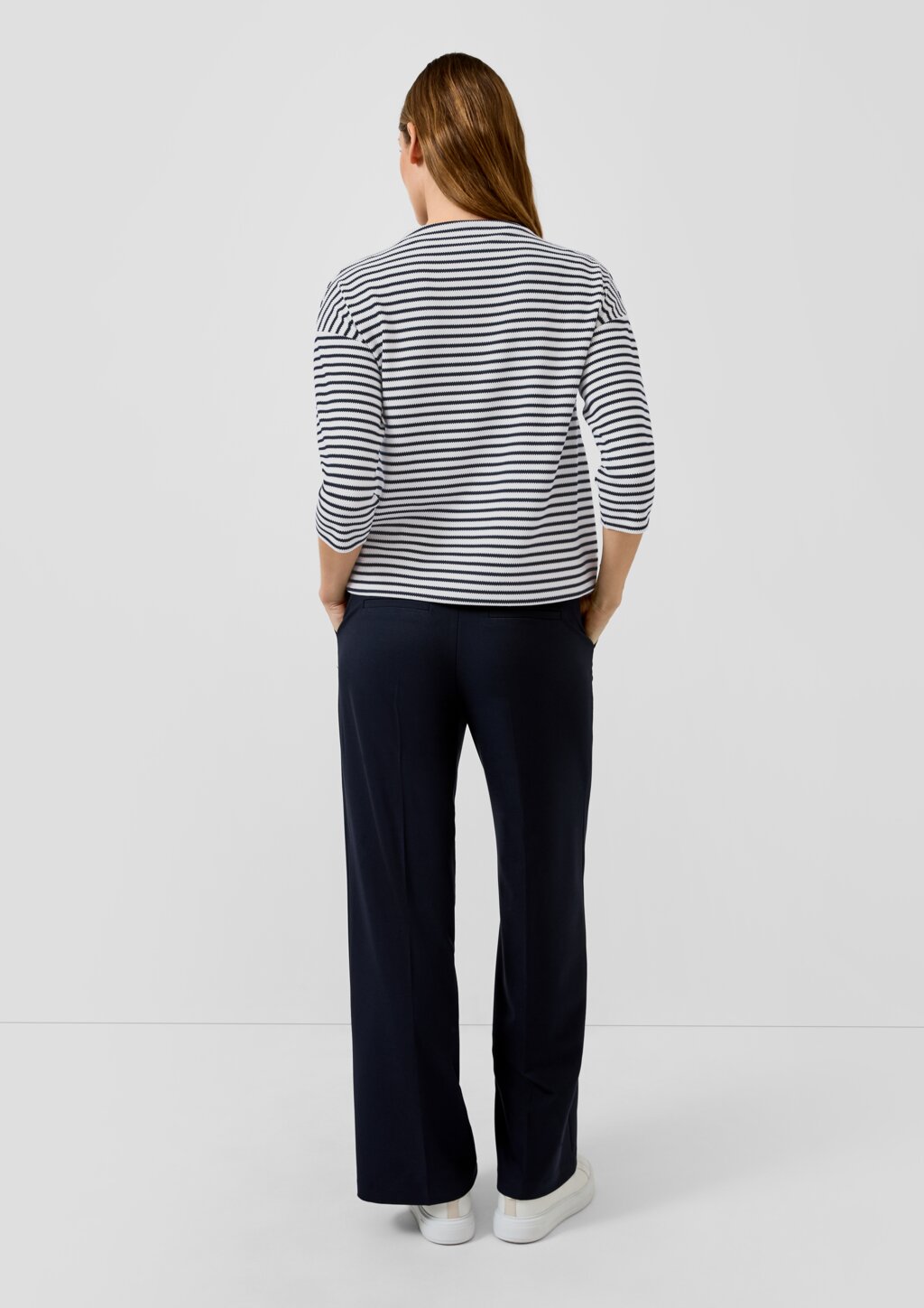 Strukturiertes Sweatshirt mit 3/4-Ärmeln und Artwork