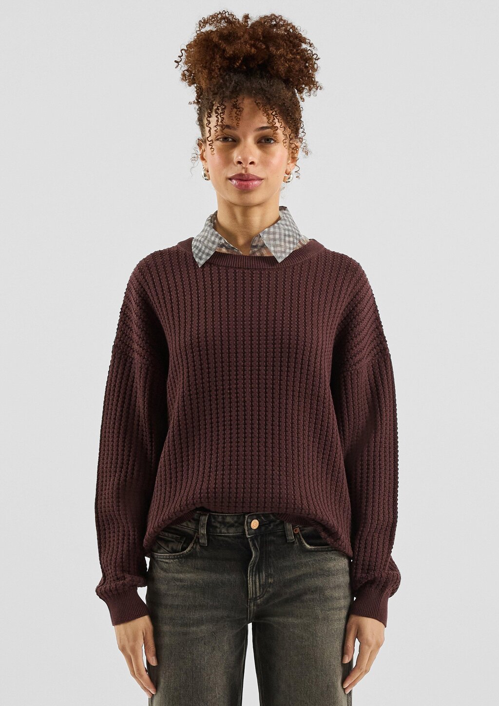Strukturierter Pullover