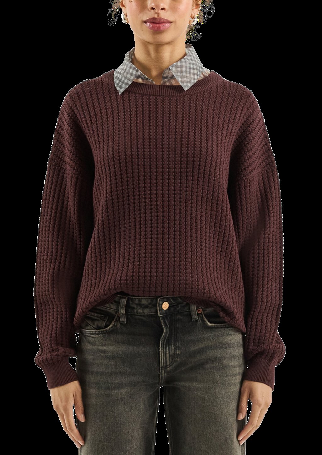 Strukturierter Pullover