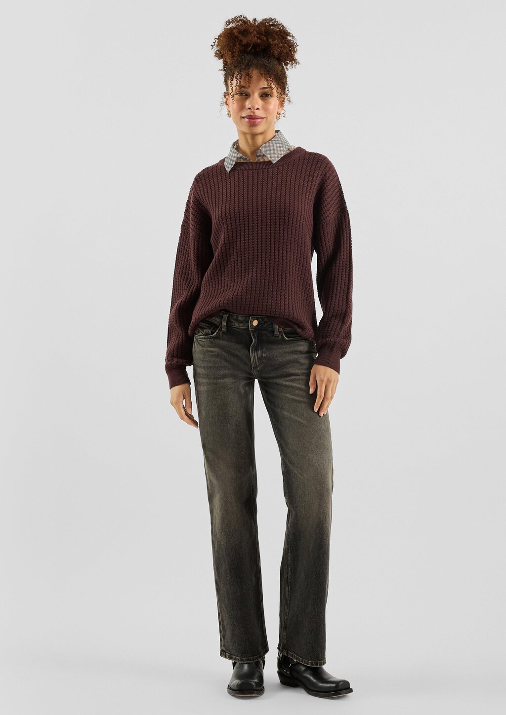 Strukturierter Pullover