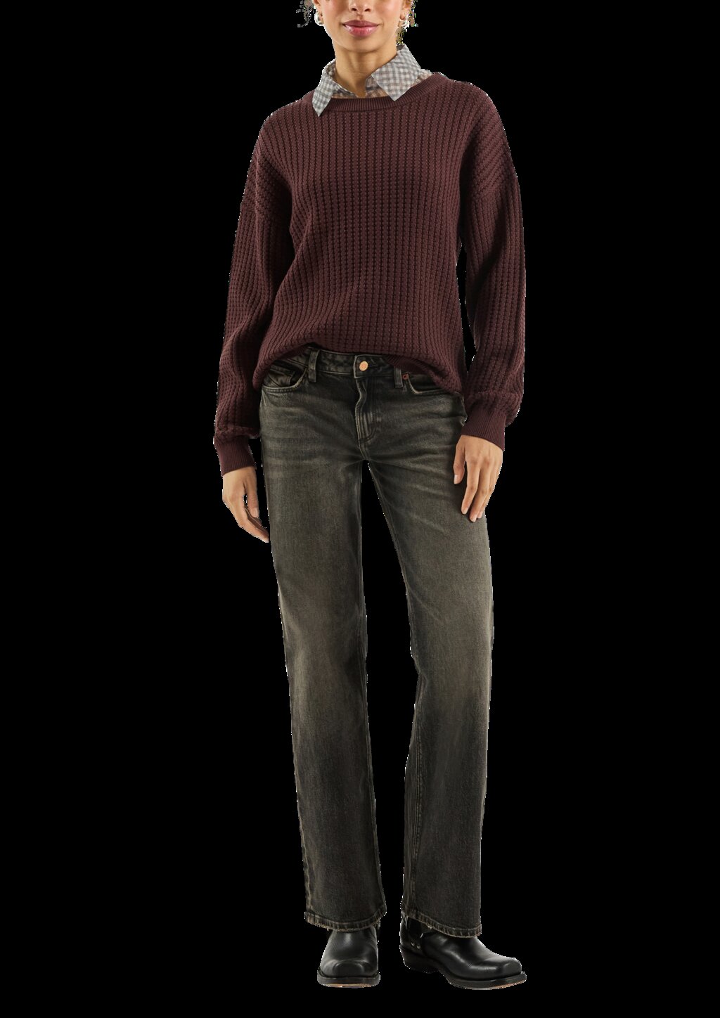 Strukturierter Pullover