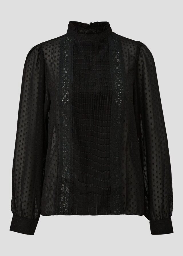 Transparente Chiffonbluse