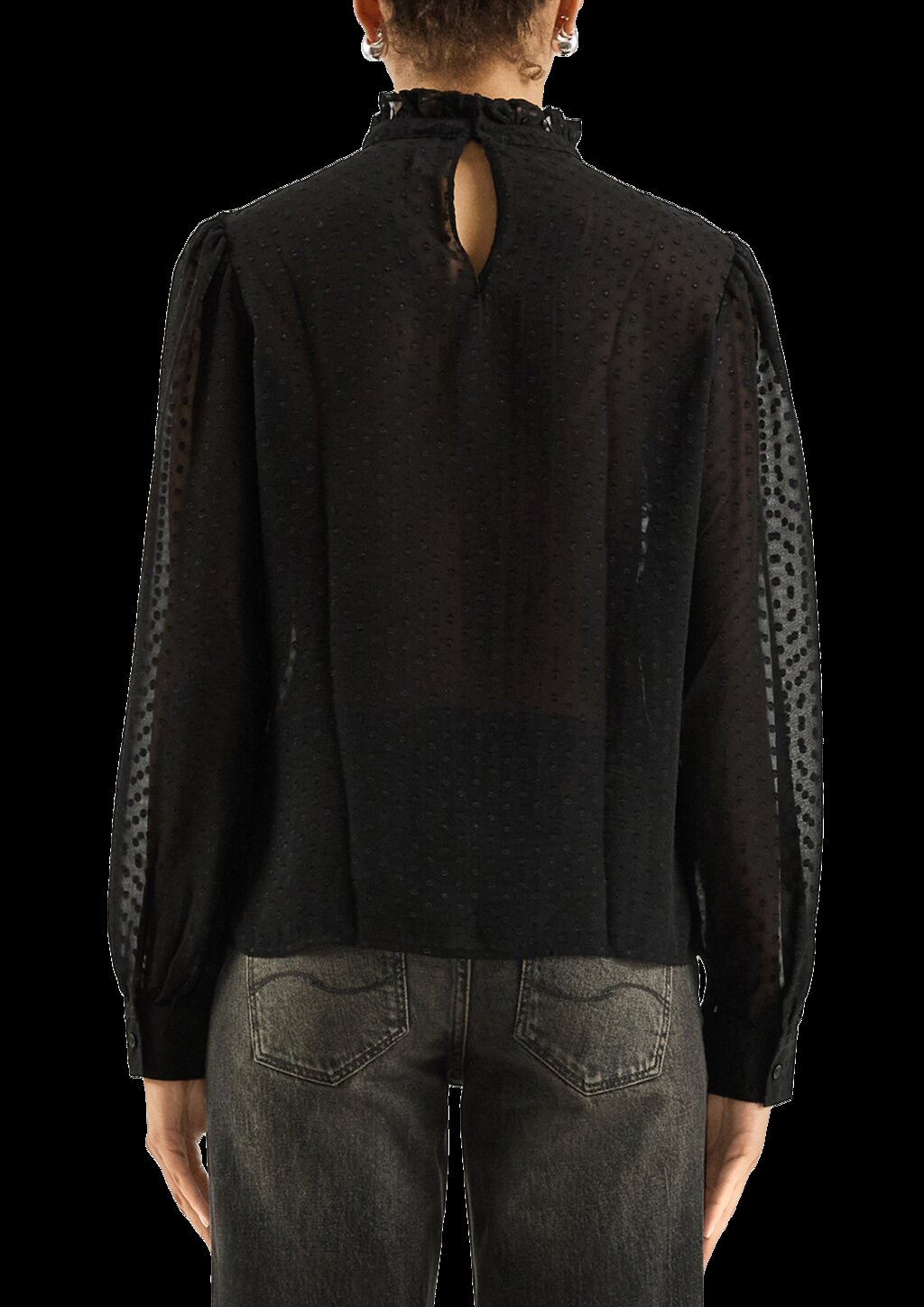 Transparente Chiffonbluse