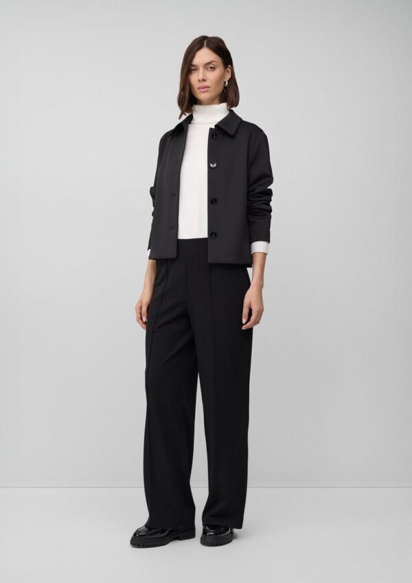 Wide-Leg-Hose mit Eingrifftaschen und Elastikbund