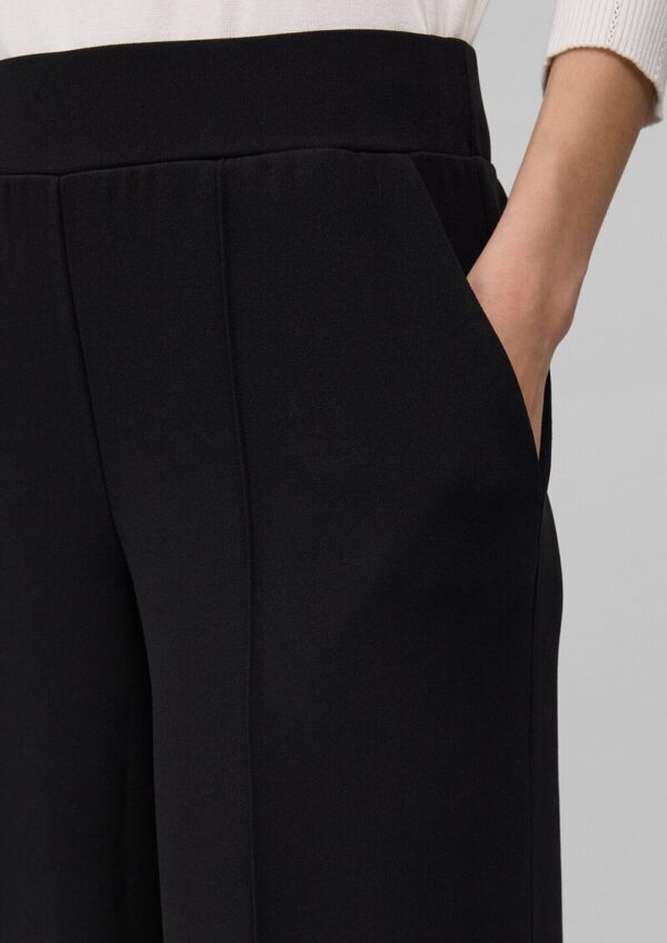 Wide-Leg-Hose mit Eingrifftaschen und Elastikbund