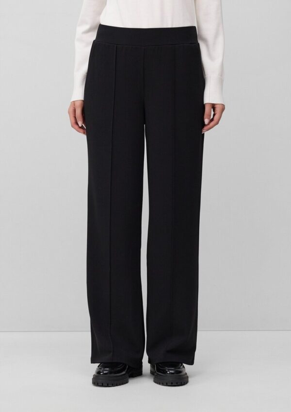 Wide-Leg-Hose mit Eingrifftaschen und Elastikbund