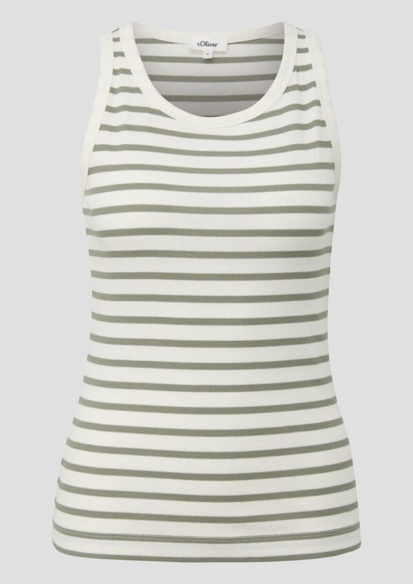 Geripptes Tanktop im Slim Fit