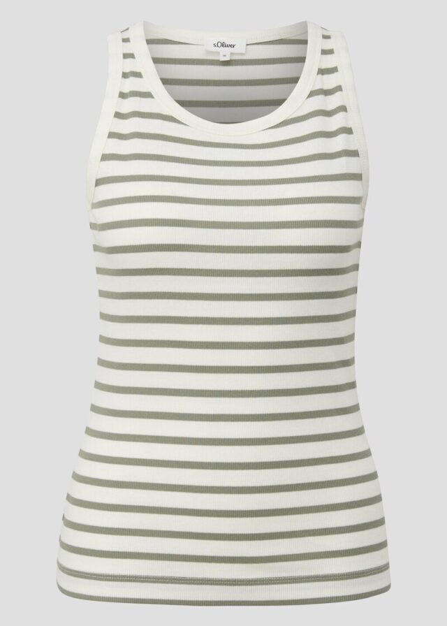 Geripptes Tanktop im Slim Fit