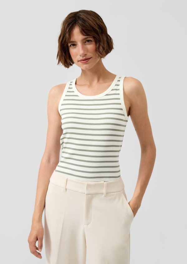 Geripptes Tanktop im Slim Fit