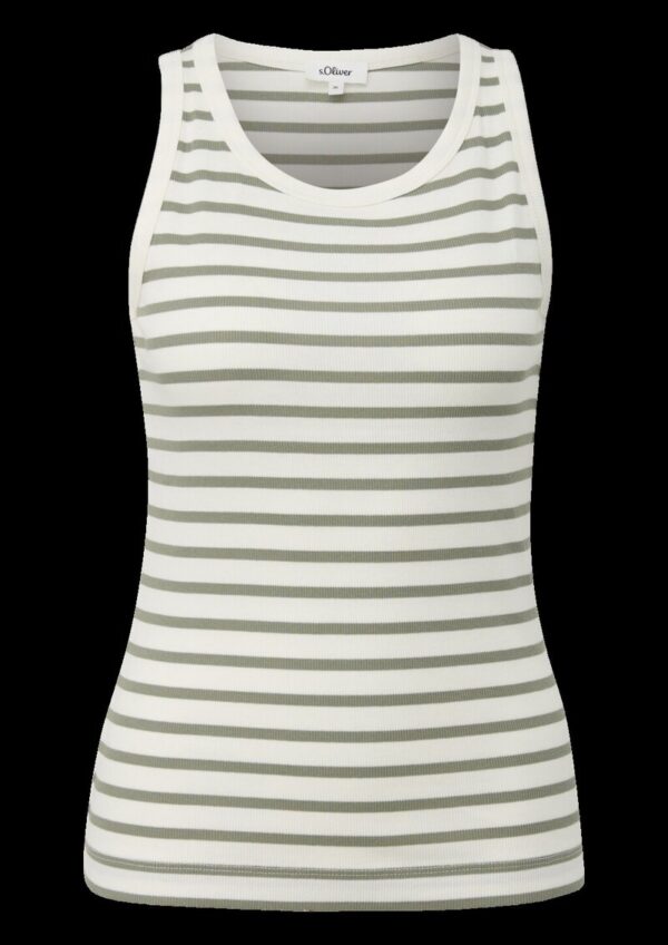 Geripptes Tanktop im Slim Fit