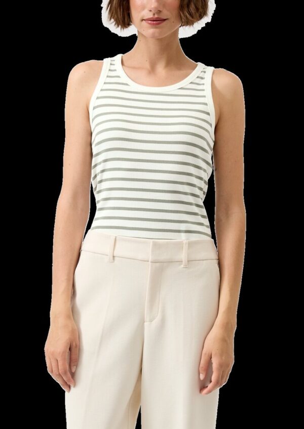 Geripptes Tanktop im Slim Fit