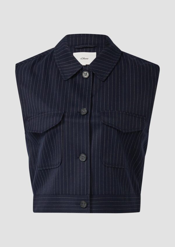 Verkürzte Weste im Relaxed Fit mit elastischem Saum