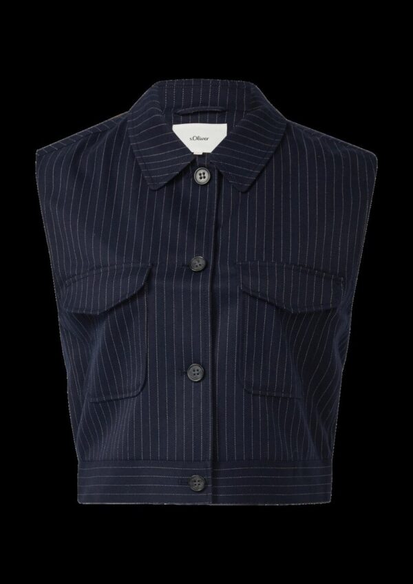 Verkürzte Weste im Relaxed Fit mit elastischem Saum