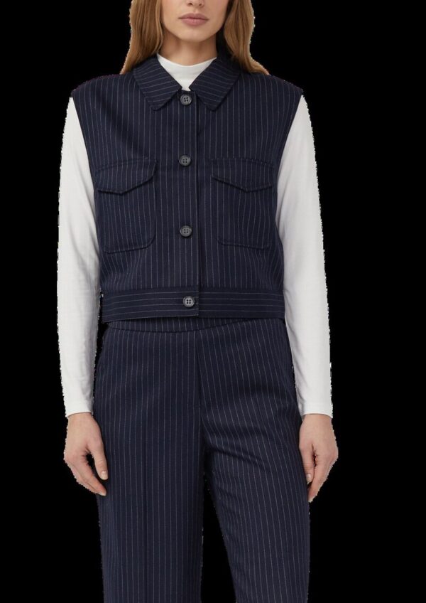 Verkürzte Weste im Relaxed Fit mit elastischem Saum