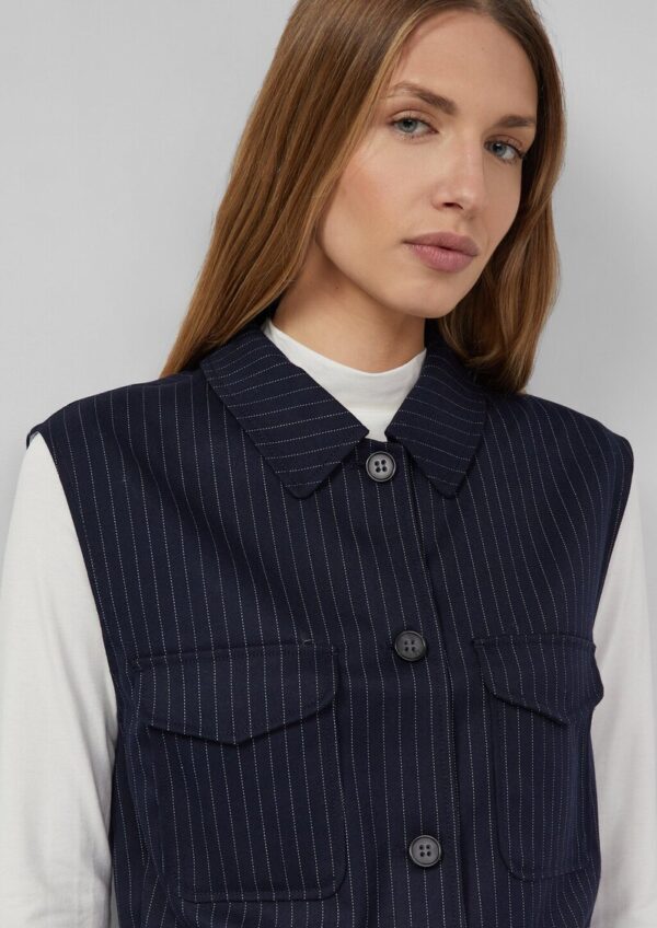 Verkürzte Weste im Relaxed Fit mit elastischem Saum