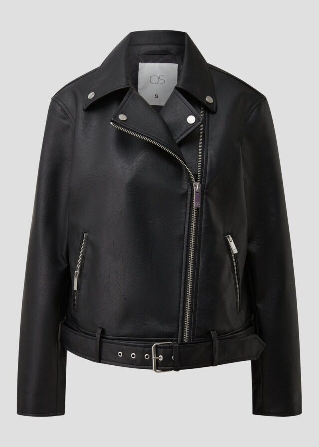 Bikerjacke in Lederoptik
