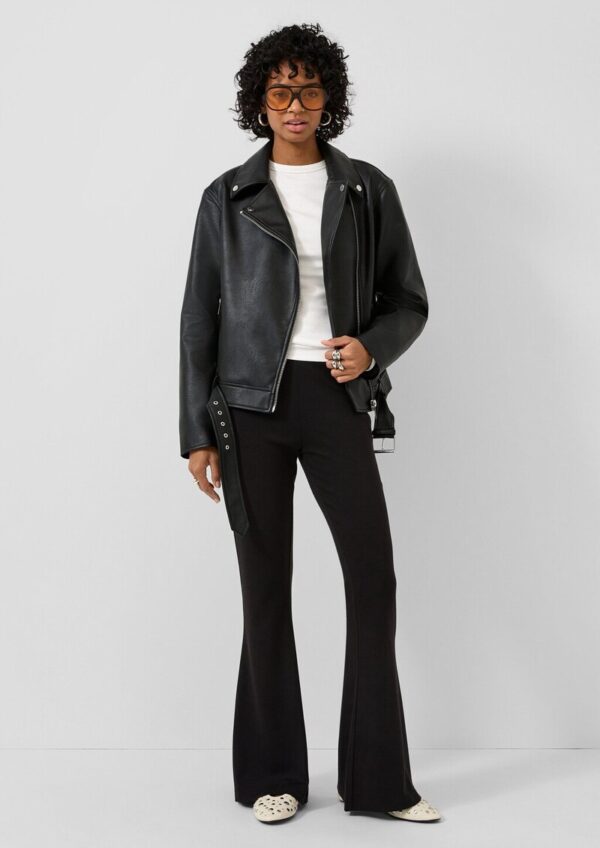 Bikerjacke in Lederoptik