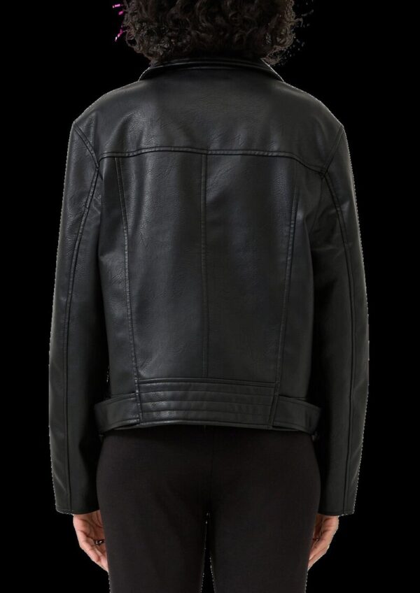 Bikerjacke in Lederoptik