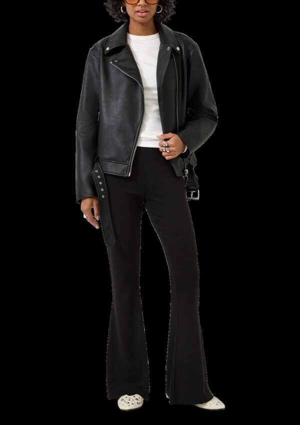 Bikerjacke in Lederoptik