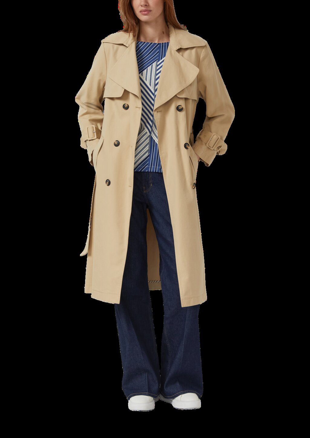 Strukturierte Shirt-Bluse mit U-Boot-Ausschnitt