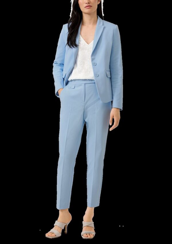 Slim-Fit-Hose aus Baumwollmix mit Elastikbund