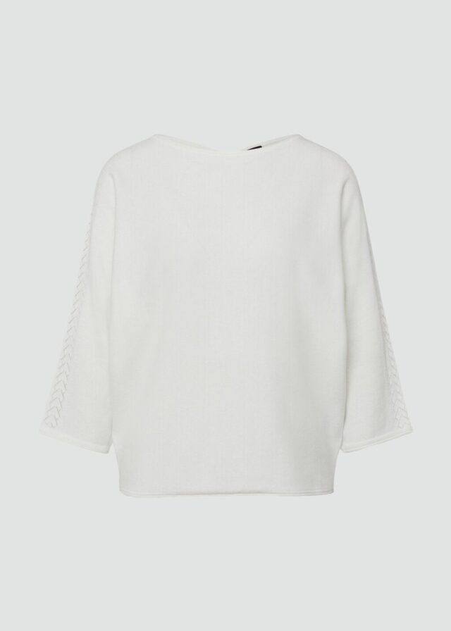 Feinstrickpullover im Relaxed Fit mit Ajourdetails