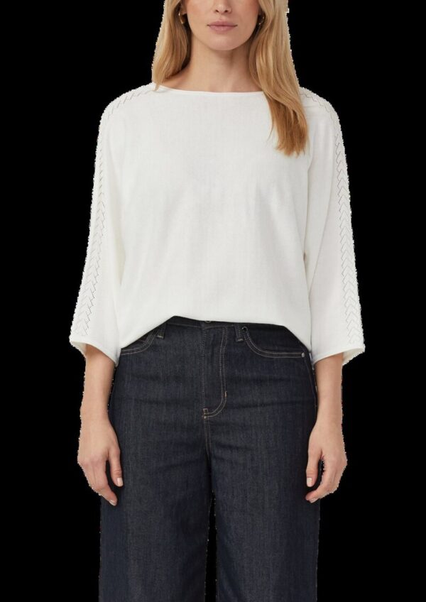 Feinstrickpullover im Relaxed Fit mit Ajourdetails