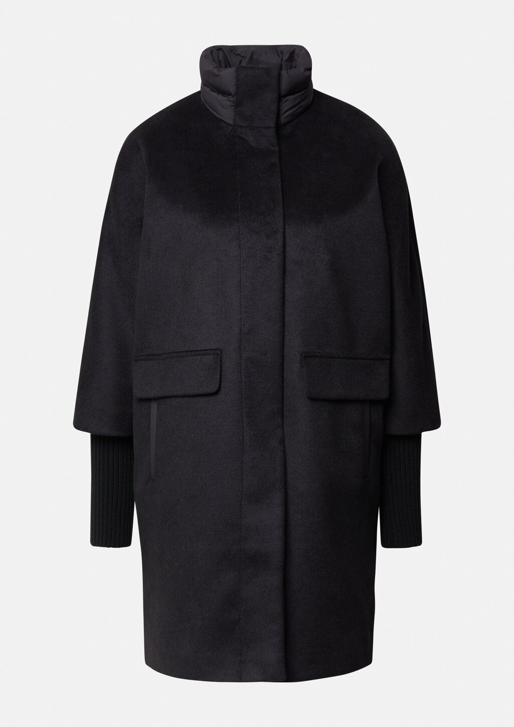 Mantel aus Wollmix mit Steppkragen