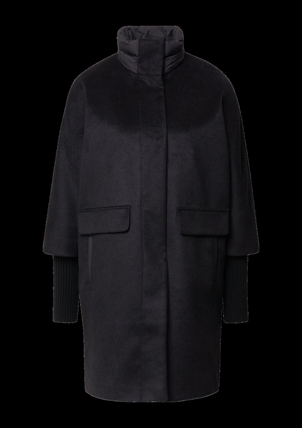 Mantel aus Wollmix mit Steppkragen