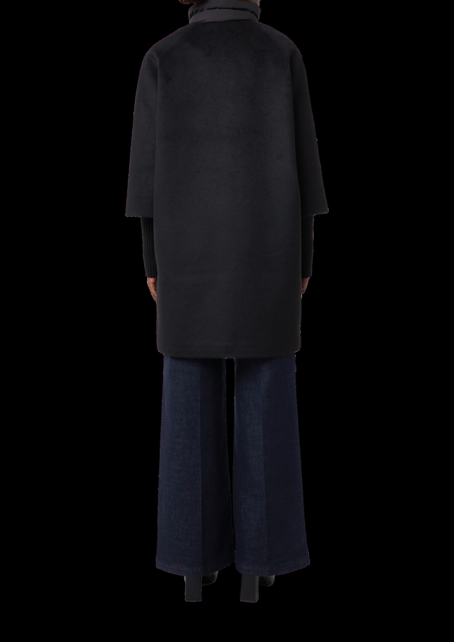 Mantel aus Wollmix mit Steppkragen