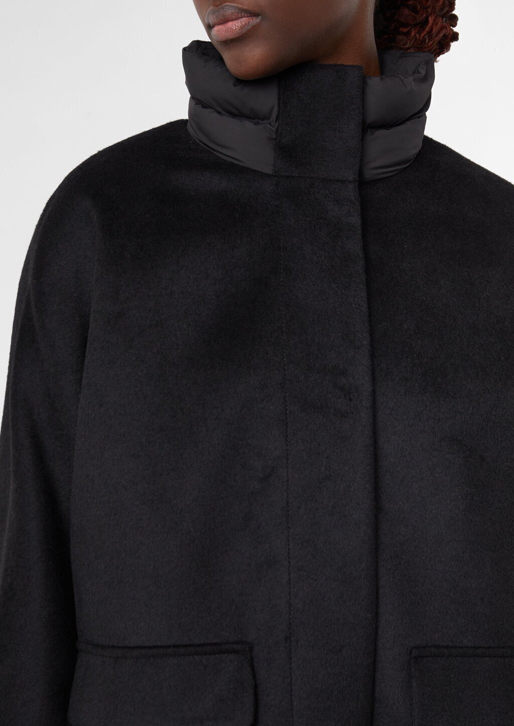 Mantel aus Wollmix mit Steppkragen