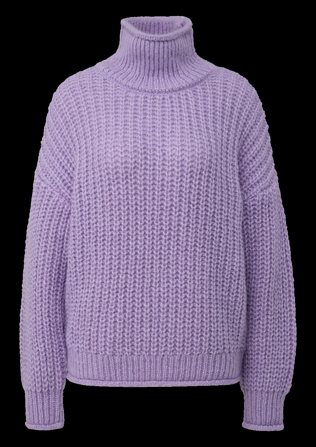 Flauschiger Oversize-Pullover mit Rollkragen