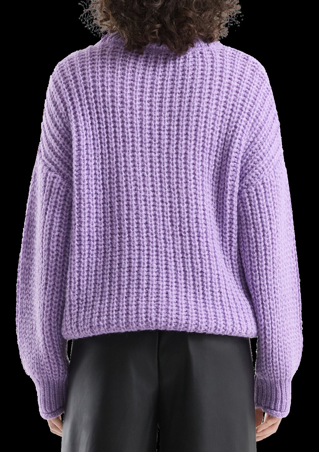 Flauschiger Oversize-Pullover mit Rollkragen