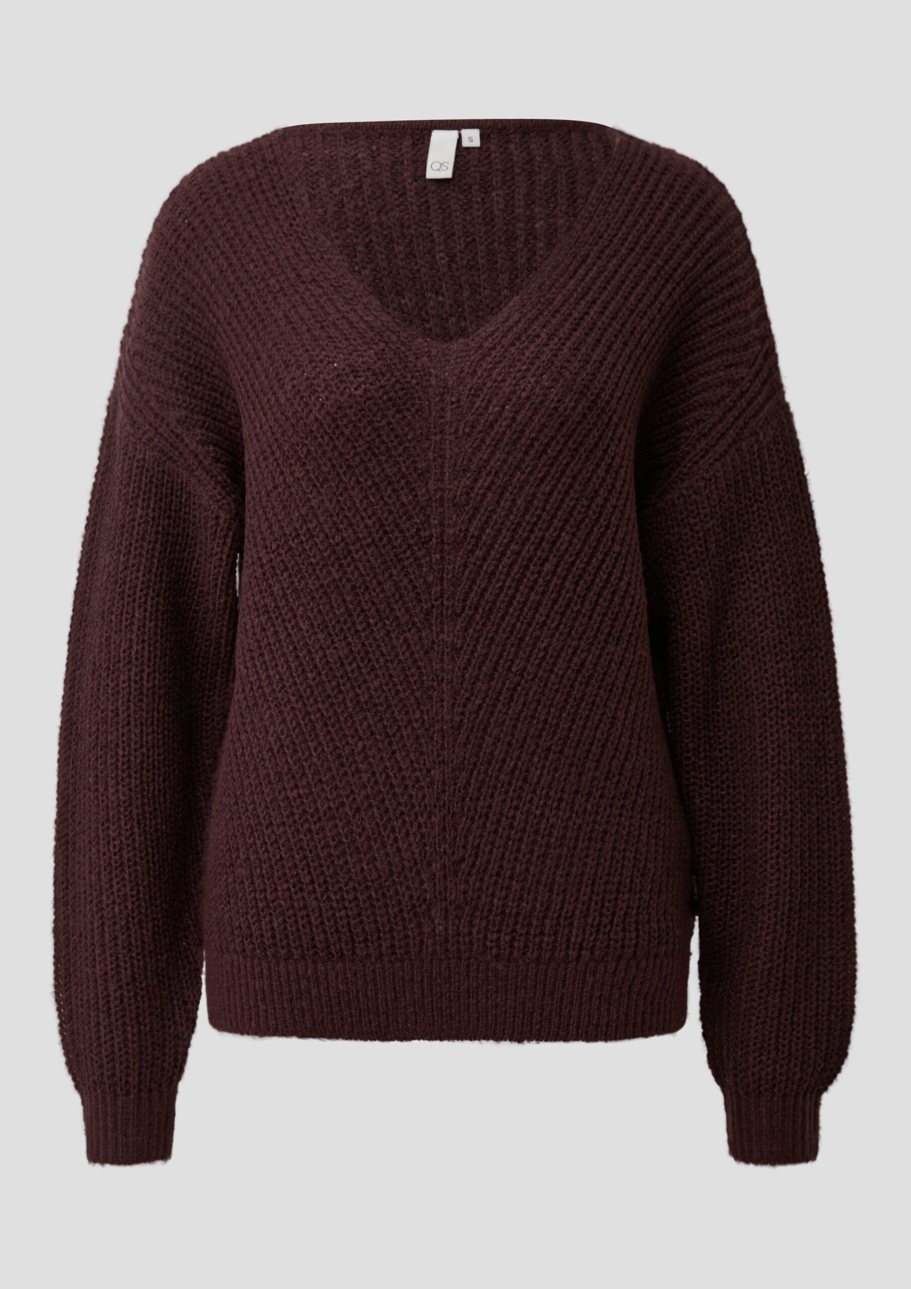 Strickpullover mit V-Auschnitt