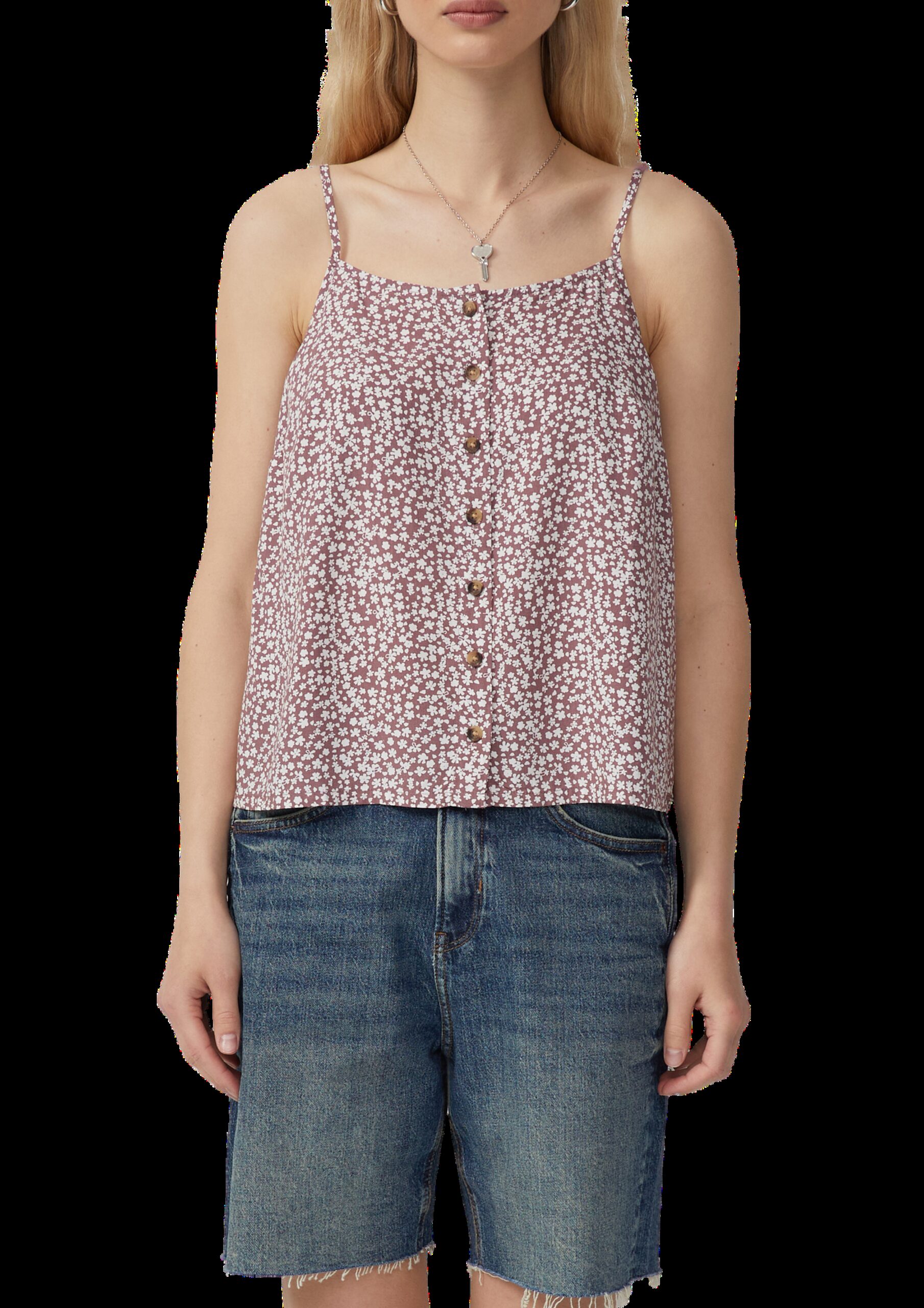 Viskosetop mit Knopfleiste