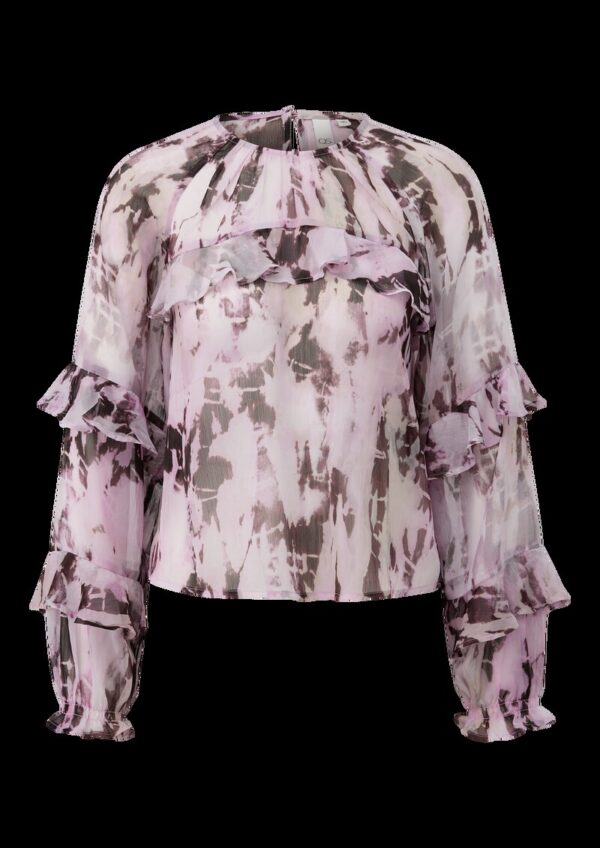 Chiffonbluse mit Rüschen
