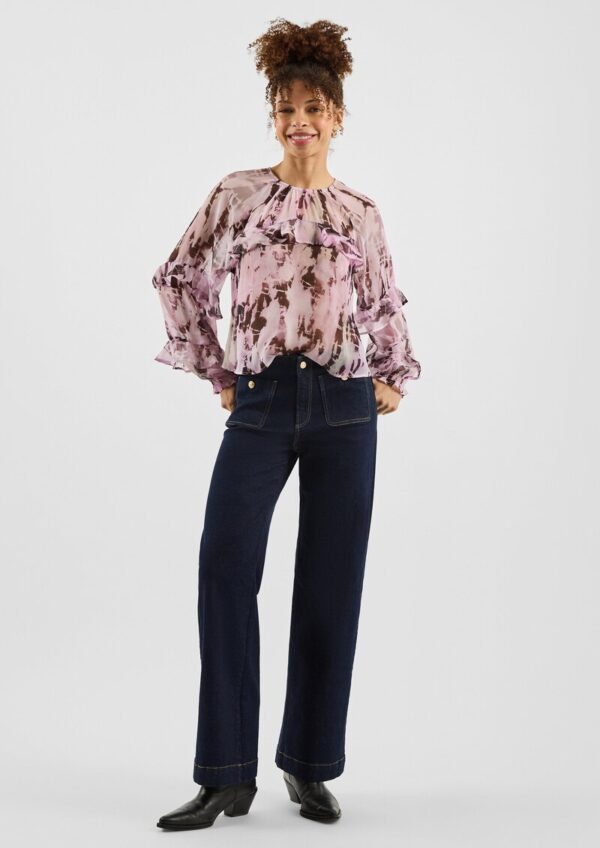 Chiffonbluse mit Rüschen